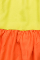 Letní šaty z viskózy bílá/hrášková/oranžová