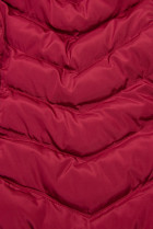 Vínově červená prošívaná bunda na podzim/zimu