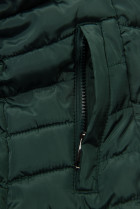 Tmavě zelená prošívaná bunda na podzim/zimu
