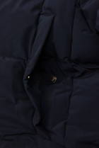 Extra teplá dlouhá zimní bunda v tmavě modré barvě