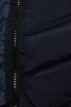 Námořnická modrá zimní bunda s odnímatelnou kožešinou