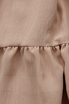 Starorůžové midi letní šaty s páskem