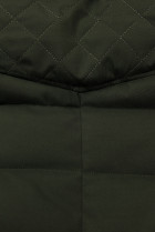 Teplá prošívaná bunda v khaki barvě