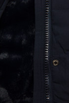 Teplá prošívaná bunda v tmavě modré barvě