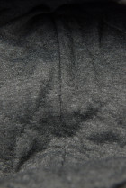 Grafitová prodloužená mikina s prošívanou kapucí