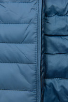 Modrá prošívaná bunda na přechodné období