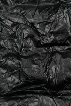 Černá/bílá lesklá oboustranná bunda