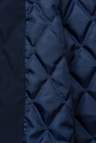 Tmavě modrý prodloužený plášť/parka
