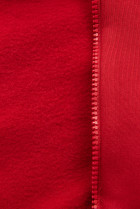 Červená dlouhá mikina v asymetrickém střihu