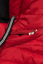 Oboustranná přechodná bunda červená/černá