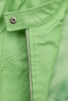 Jablkově zelená basic koženková bunda