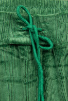 Zelené kalhoty se šněrováním v pase