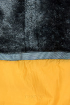 Žlutá zimní bunda v prodlouženém střihu
