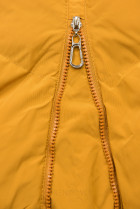 Žlutá zimní bunda v prodlouženém střihu