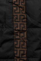 Černá/hnědá oboustranná bunda s výplní