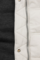 Ecru/šedá oboustranná bunda ve sportovním stylu