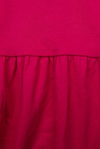 Růžové bavlněné šaty v A-střihu