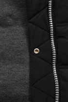Černá/šedá oboustranná bunda ve sportovním stylu