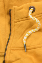 Žlutá prodloužená mikina na zip