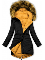 Černo-žlutá oboustranná zimní bunda