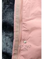 Růžová zimní bunda s plyšovou podšívkou