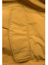 Žlutá zimní bunda s plyšovou podšívkou