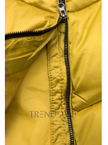 Prošívaná zimní bunda hořčicově žlutá