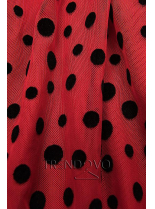 Červené šaty s puntíky