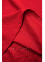 Červené elegantní šaty v A-střihu