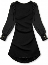 Černé elegantní šaty v A-střihu