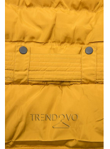 Hořčicově žlutá bunda s odepínatelnou kapucí