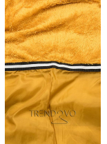 Hořčicově žlutá bunda s odepínatelnou kapucí