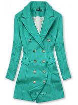 Elegantní podzimní kabát zelený