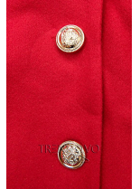 Elegantní podzimní kabát červený