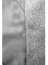 Elegantní podzimní kabát melírovaný šedý