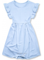 Baby blue letní šaty z viskózy