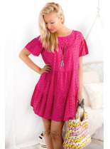 Malinově růžové lehké letní šaty