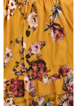 Žluté květinové šaty