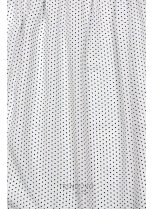 Bílé retro puntíkované šaty s mašlí