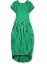Zelené midi šaty v basic stylu