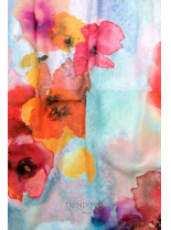 Pestrobarevné maxi šaty s květinami