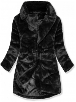 Černý teddy kabát