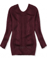 Bordó svetr s mašlí