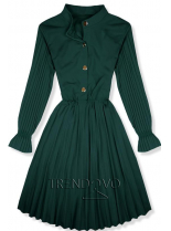 Zelené plisované šaty