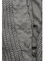 Tmavě šedý pletený svetr