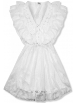 Bílé lehké šifónové šaty