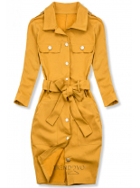 Žluté pouzdrové basic šaty
