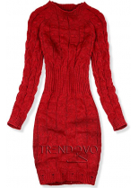 Pletené červené šaty