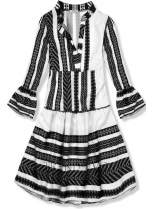 Černo bílé vzorované šaty/tunika III.