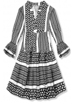 Černo bílé vzorované šaty/tunika II.